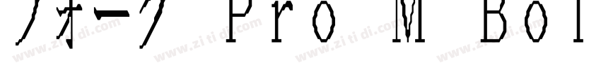 フォーク Pro M Bold字体转换